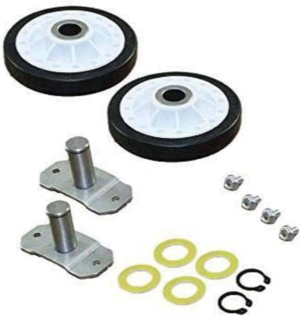 Dryer Rear Drum Roller Shaft Kit Replace For Maytag PYE2200AKW PYE2200AYW PYE2200AZW PYE2300AYW PYE2300AZW PYE3200AGW PYE3200AYW PYE3200AZW PYE3300AGW PYE3300AKW PYE3300AYW PYE3300AZW PYE3360AYW