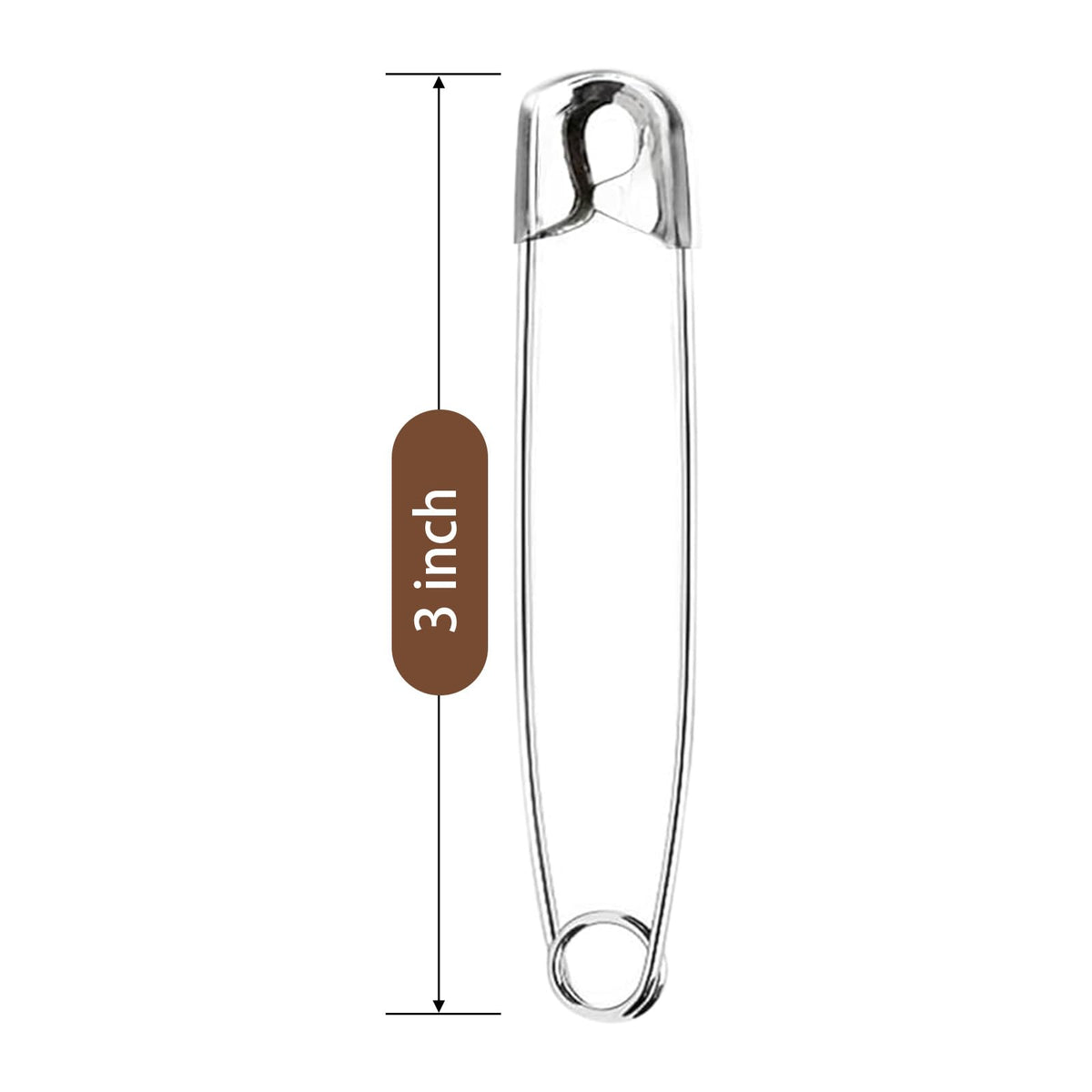 3 Inch Large Safety Pins 100 pcs Silver Pins Bulk