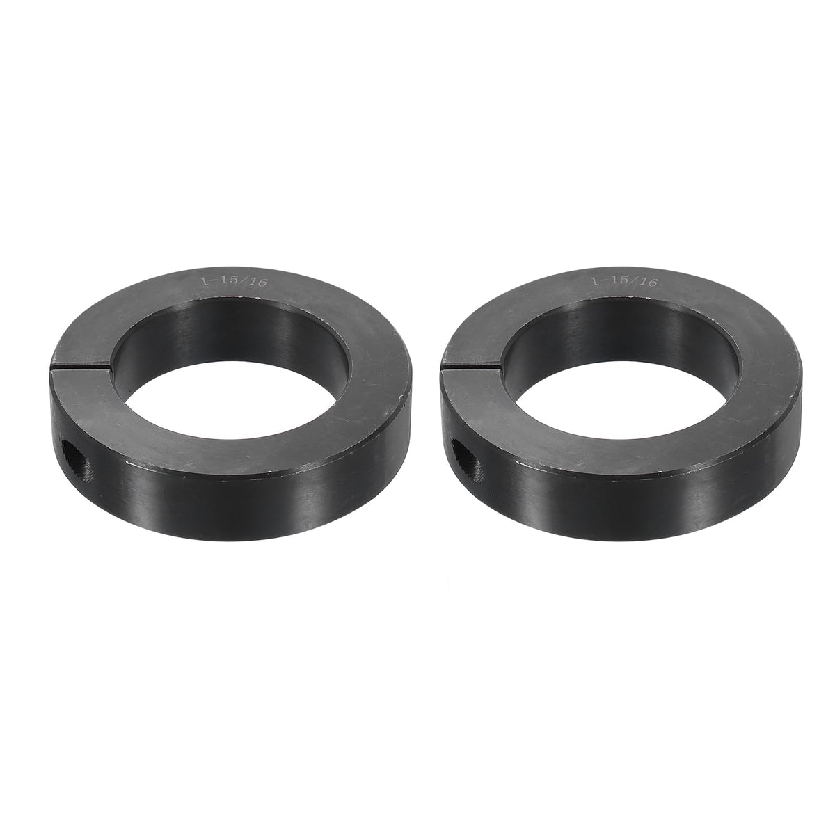 uxcell 2pcs Single Split Shaft Collar 1-15/16" Bore, Black Oxide Steel