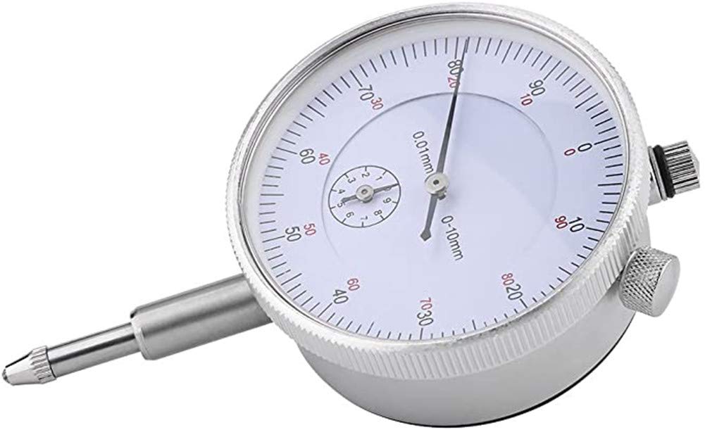 Metric Dial Indicator, 0-10mm x 0.01mm Precision Test Gauge Dial Test Measuring Instrument