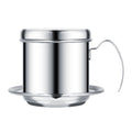 Traditional Vietnamese Coffee Filter Stainless Steel Dripper Maker Reusable for Home Office Travel(Silver)