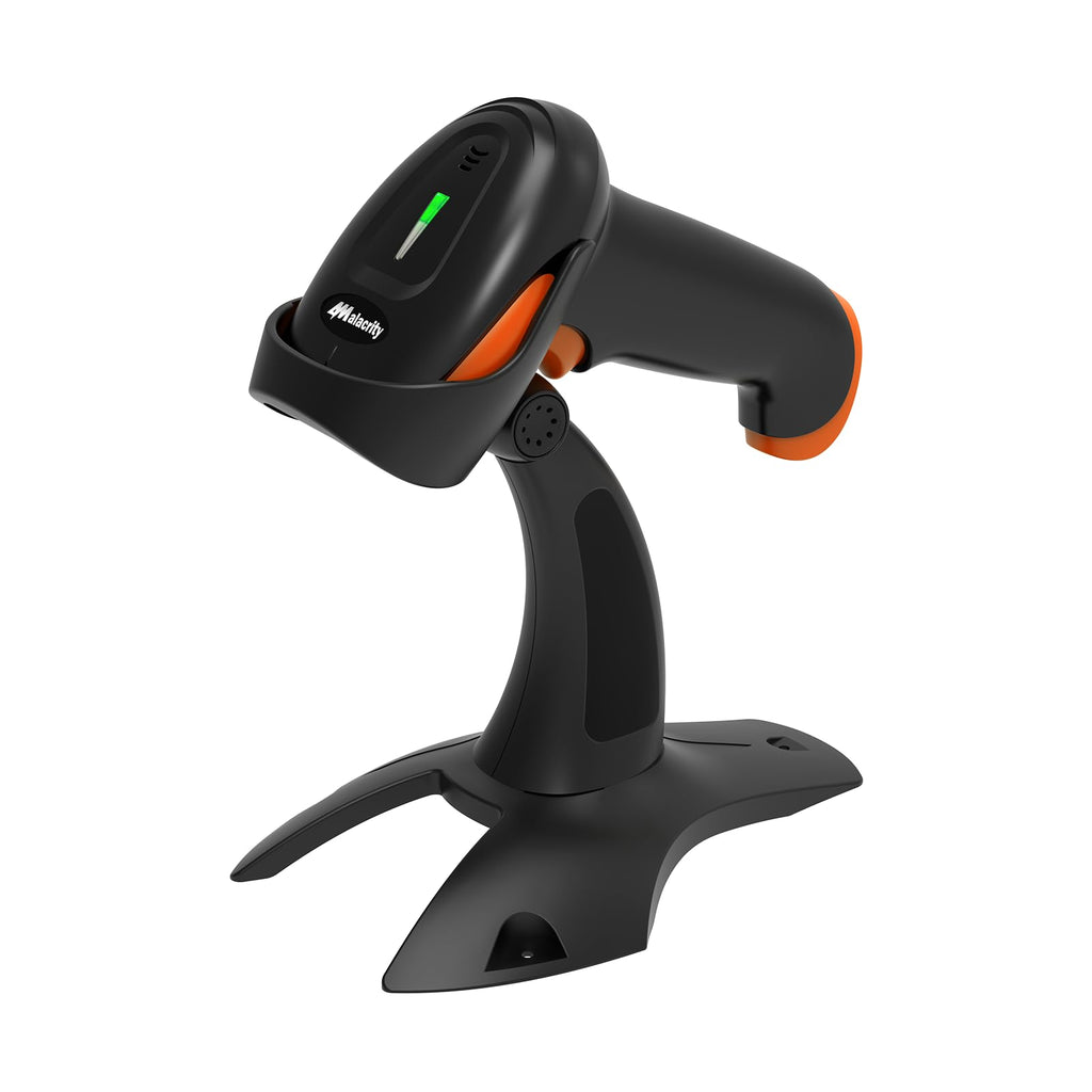 2D 1D Wireless Barcode Scanner with Stand, 3-in-1 Connectivity Bluetooth 2.4G Wireless USB Wired, Barcode Reader with