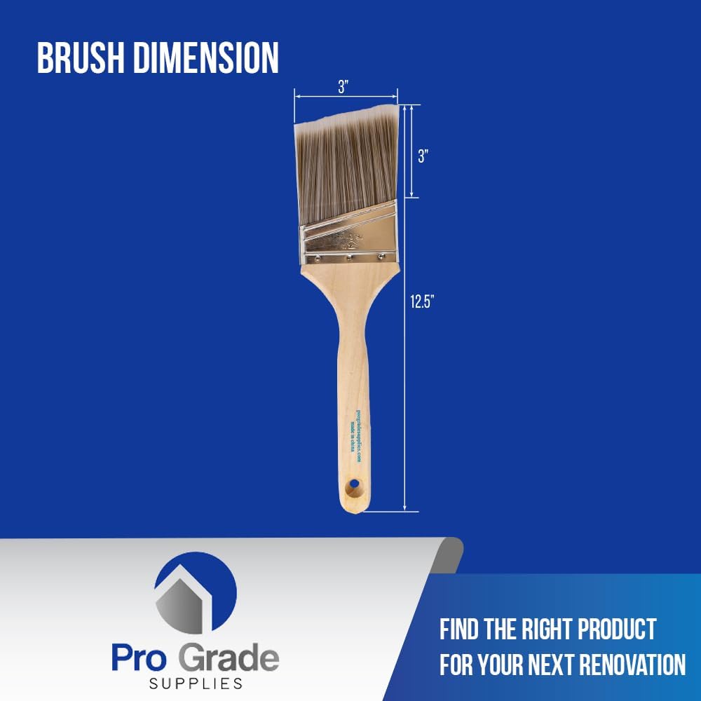 Paint Brushes - 12Ea 3" Angle Brushes