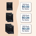 SMART 10x13 Recycled Poly Mailers - 100 Pack of Black Eco-Friendly Packaging Mailing Bags | Recyclable & Sustainable