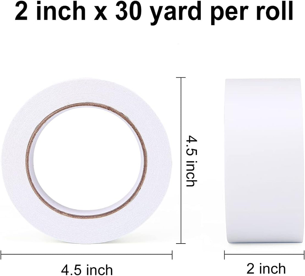 Double Sided Tape, 2 Inch x 90Ft Two Sided Adhesive Tape (1 Roll)