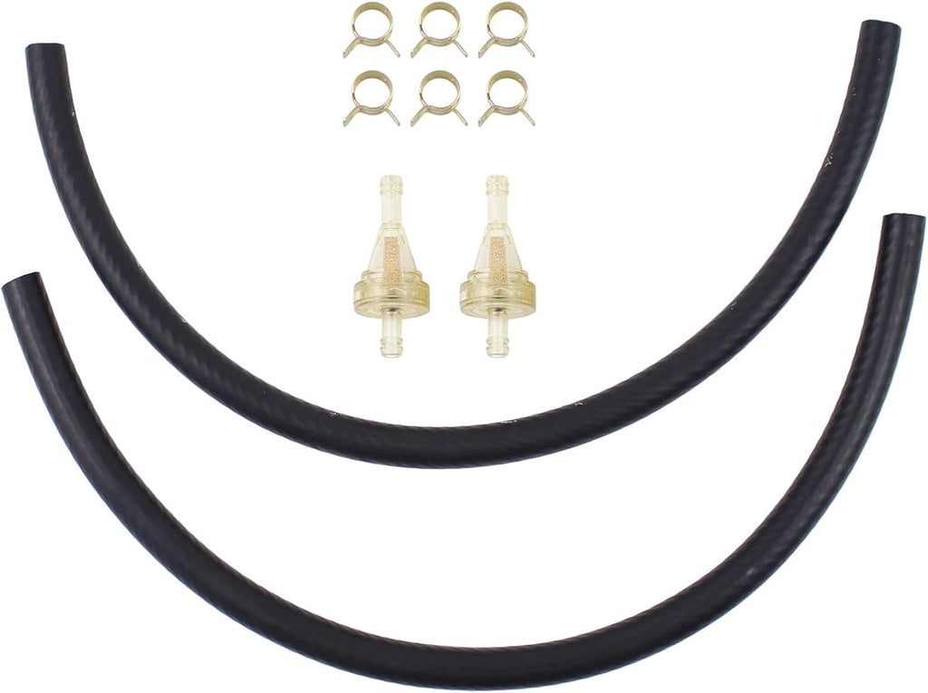 Gas Fuel Line Hose with Filters Clamps Kit