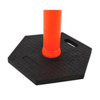 Weighted Rubber Base, Hexagonal, Black, Post Sold Separately, 10-1/4" Sides