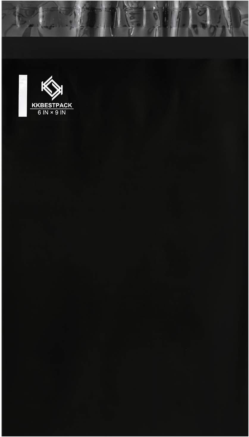 Black Poly Mailers 6x9 in, Small Shipping Bags, 100 Pcs