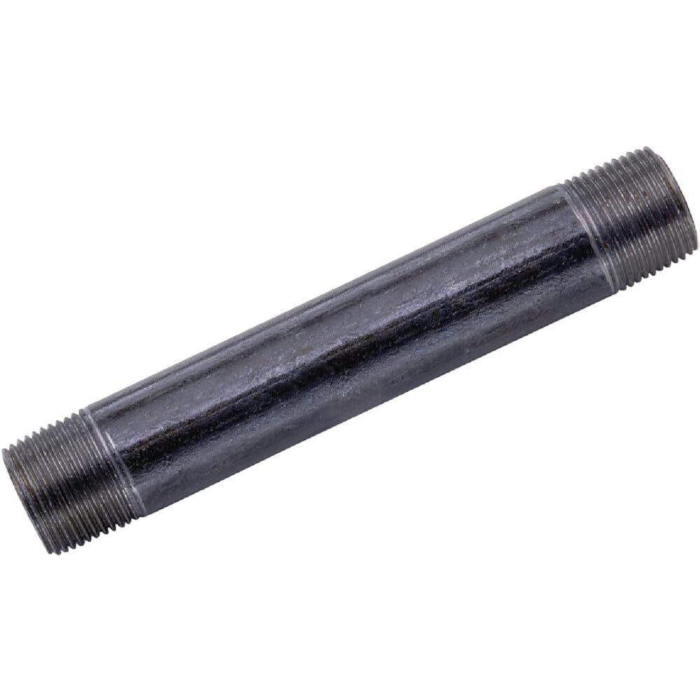 Anvil 8700143707, Steel Pipe Fitting, Nipple, 1-1/2" NPT Male x 6" Length, Black Finish