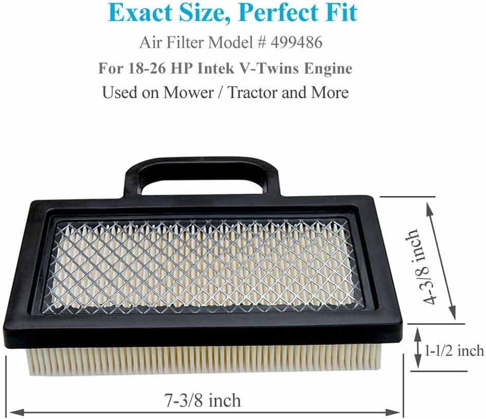 698754 Air Filter, 492932S 492932 Oil Filter with 691035 Fuel Filter Tune up Kit Compatible with 499486 499486S 18-26
