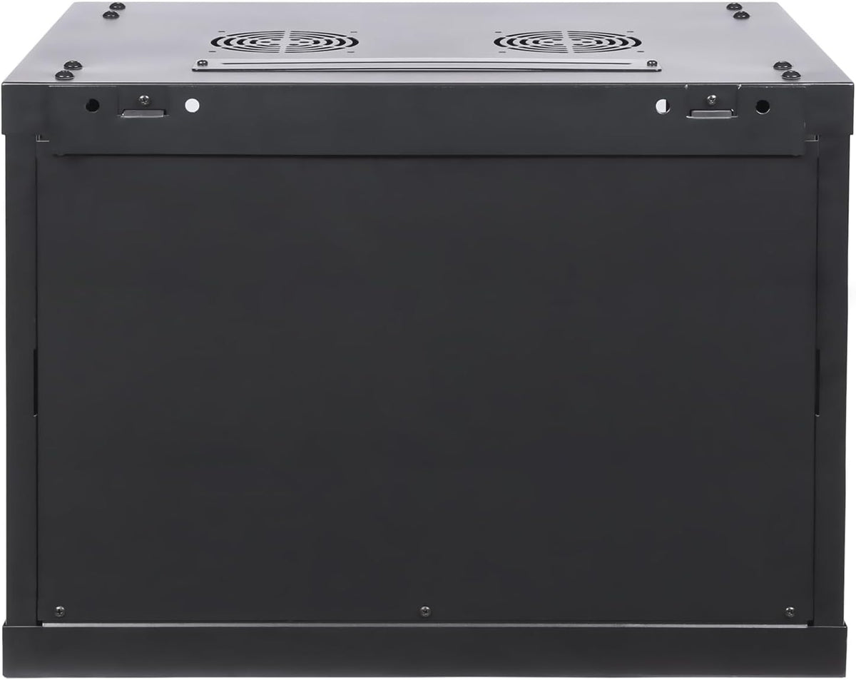 9U Wall Mount Server Cabinet Network Rack Enclosure Locking Glass Door by NETECABLE