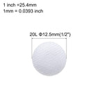10pcs 20L 12.5mm 1/2" Fabric Cloth Covered Button,White