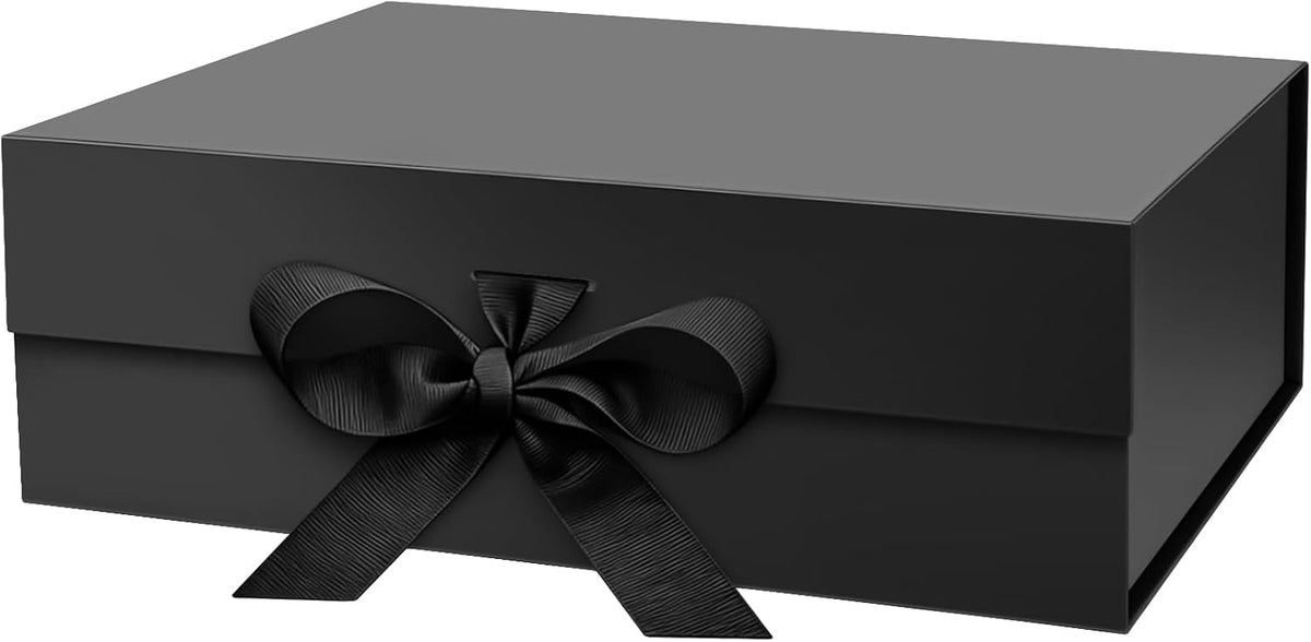 Black Magnetic Gift Box for Men Medium Gift Boxes with Lids for Birthday