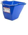 Plastic Better Bucket | Horse Feed Bucket | Ergonomically Designed | Flat Back Bucket | Made in USA | 10 Quarts | Blue