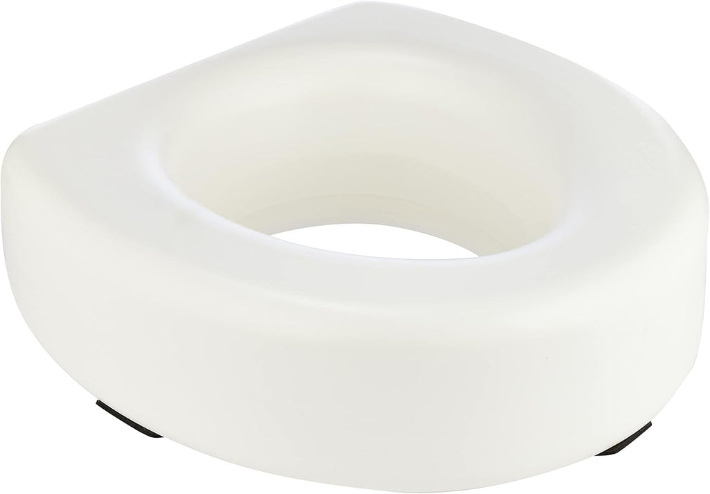 Enhanced Comfort 5" Raised (Round) Toilet Seat Risers for Seniors 5 Slip Resistant Pads FSA/HSA Eligible Padded