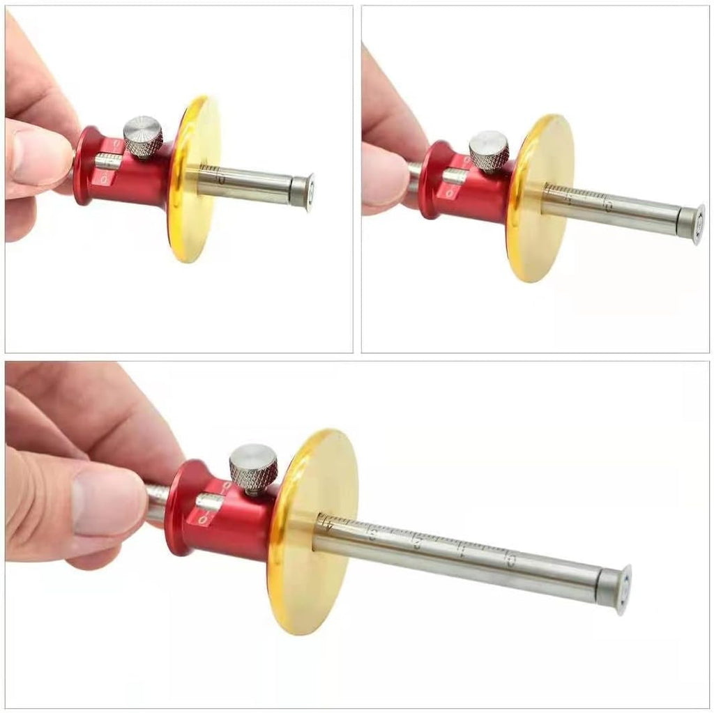 Wheel Marking Gauge Reader Window 8 Inch | Wood scribe layout with dual fixed cutters. Easy read scale eliminates