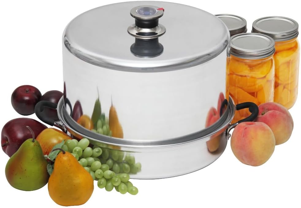 Steam Canner with Temperature Indicator (Aluminum Steam Canner + Tools)