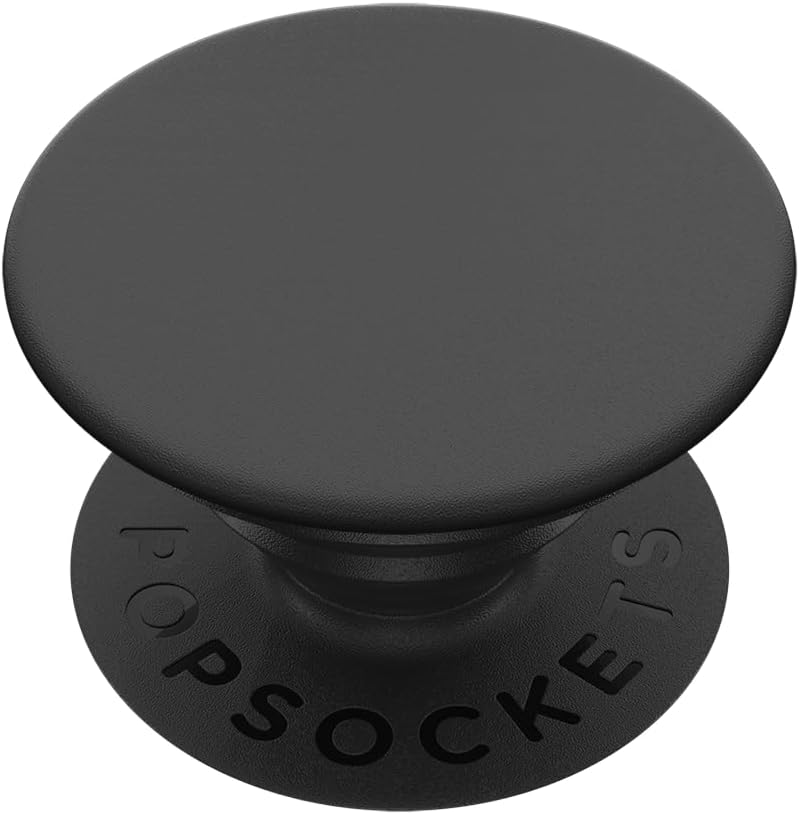 Adhesive Phone Grip, Holder, Phone Stand, Black - Black