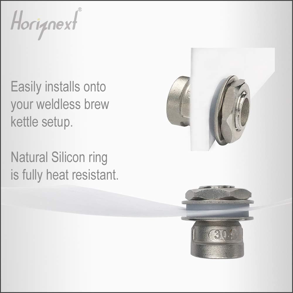 1/2 NPT 304 Stainless Steel Weldless Bulkhead Fitting