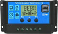 100A Solar Charge Controller 12V/24V: Solar Panel Regulator with Adjustable LCD Display Dual USB Port Timer Setting
