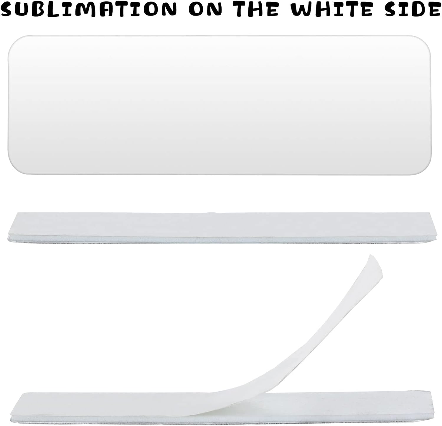 12 Pack Sublimation Blank Name Plates, 12 Pcs Aluminum Metal Name Card with Adhesive Backing, Customizable License