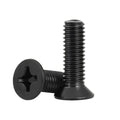 #10-24 x 1'' (50Pack) Flat Head Machine Screw, Phillips Drive, Black Oxide 304 Stainless Steel 18-8, Bright Finish, Fully Machine Thread