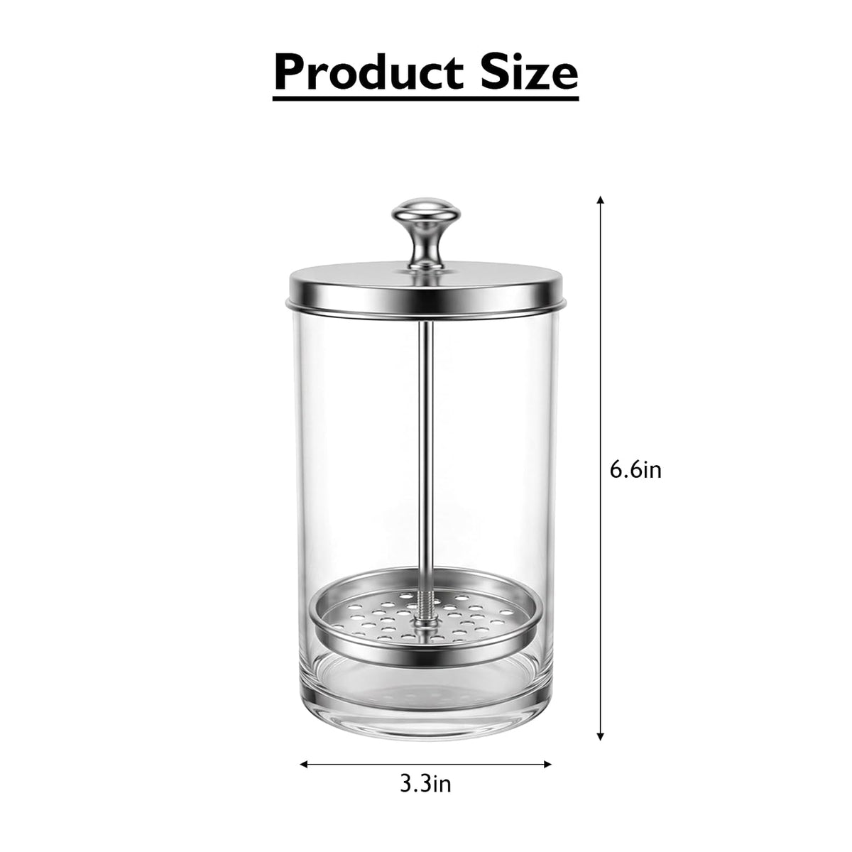 21 Oz Disinfectant Sterilizer Jar Barber Jar Glass Jar for Manicure