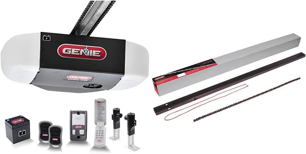 Chain Drive 750 3/4 HPc Garage Door Opener Bundle with Battery Backup and 8ft Extension Kit