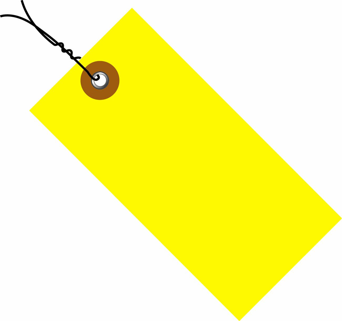 TYVEK Wired Shipping Tags, 3 1/4" x 1 5/8", 12" Wire, Yellow, Water and Tear Resistant, Made with Spunbonded Olefin