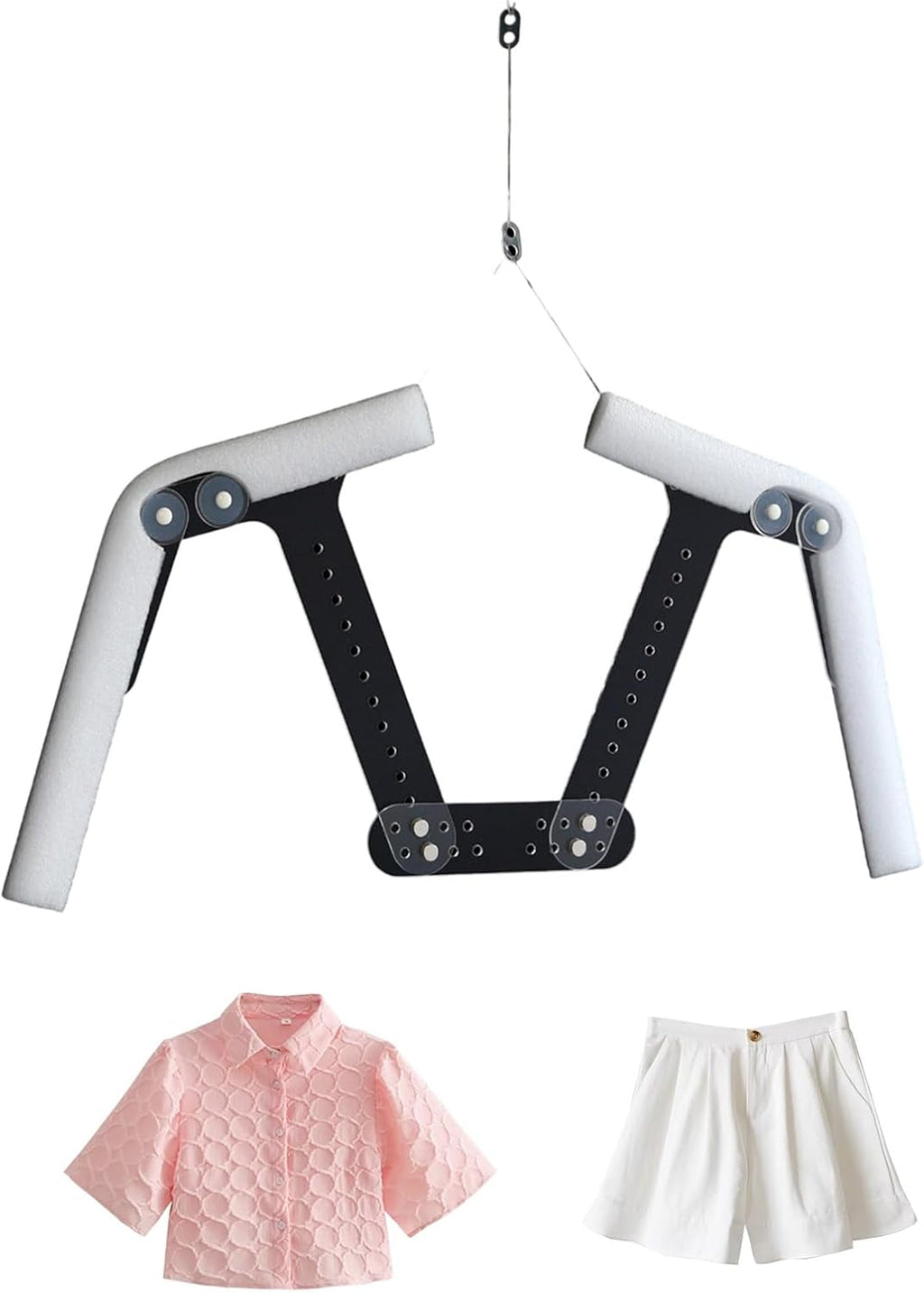 Adjustable Mannequin Form Invisible Hanger, Acrylic Hang Clothes Holder, Clothing Photography Wall Mount Hanger