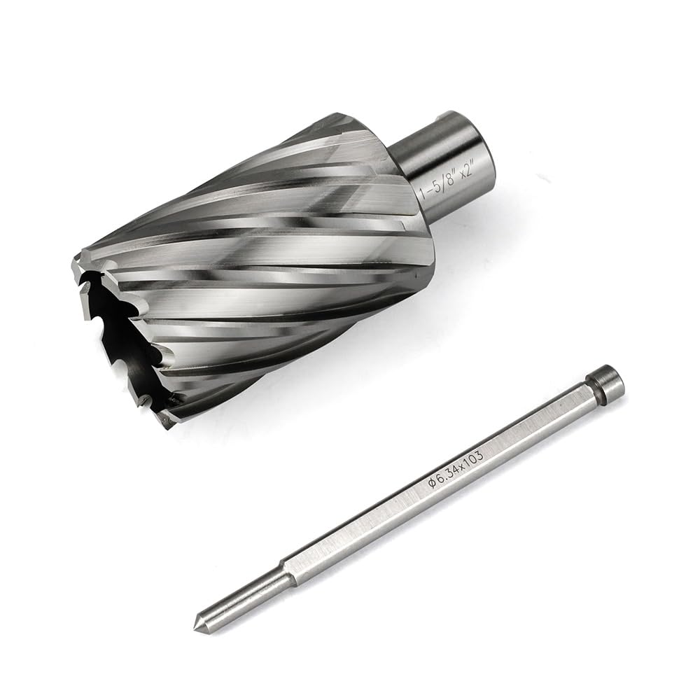 Annular Cutter JESTUOUS 3/4 Inch Weldon Shank 1-5/8 Cut Dia 2 Cut Depth