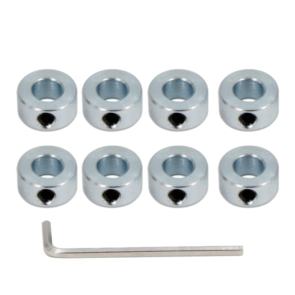 Befenybay 8pcs 5/16" Bore Shaft Collar Lock Collar Zinc Plated Solid Steel with Set Screw