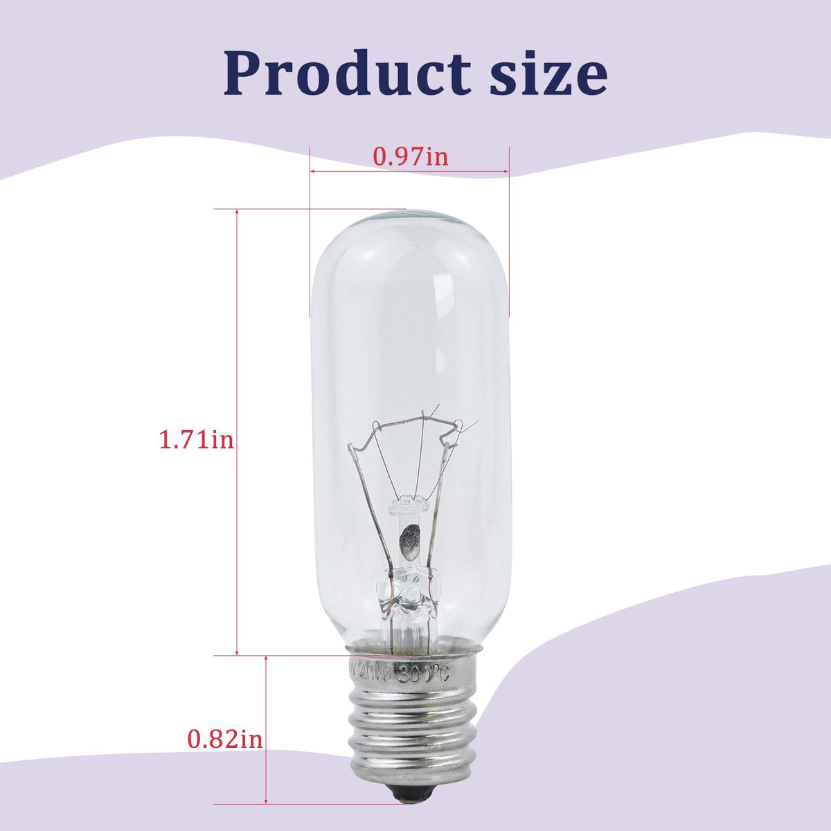 2-Pack 4713-001013 40W Incandescent Light Bulb Replacement for Samsung Microwave