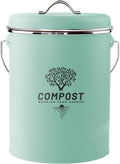 Kitchen Countertop Compost Bin, Odor Resistant Indoor Compost Bin with Lid and Charcoal Filter, Rust Resistant Coated