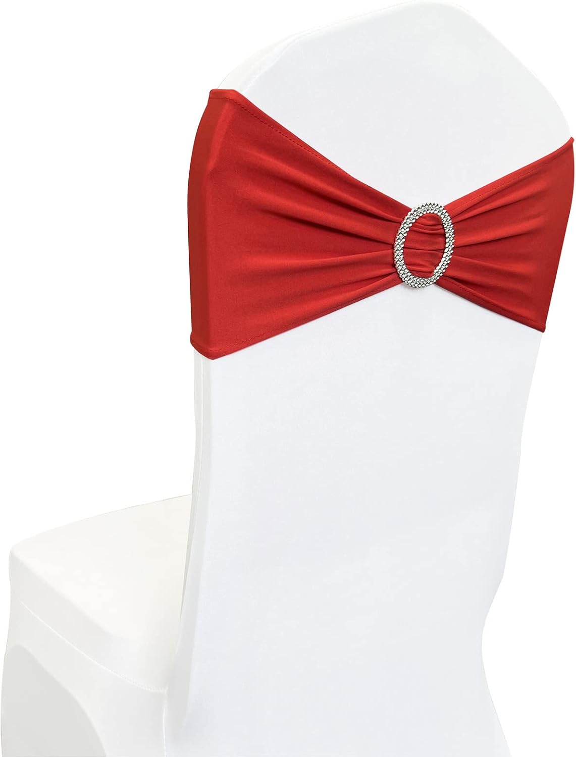 Spandex Chair Sashes Bands, Red, 30PCS