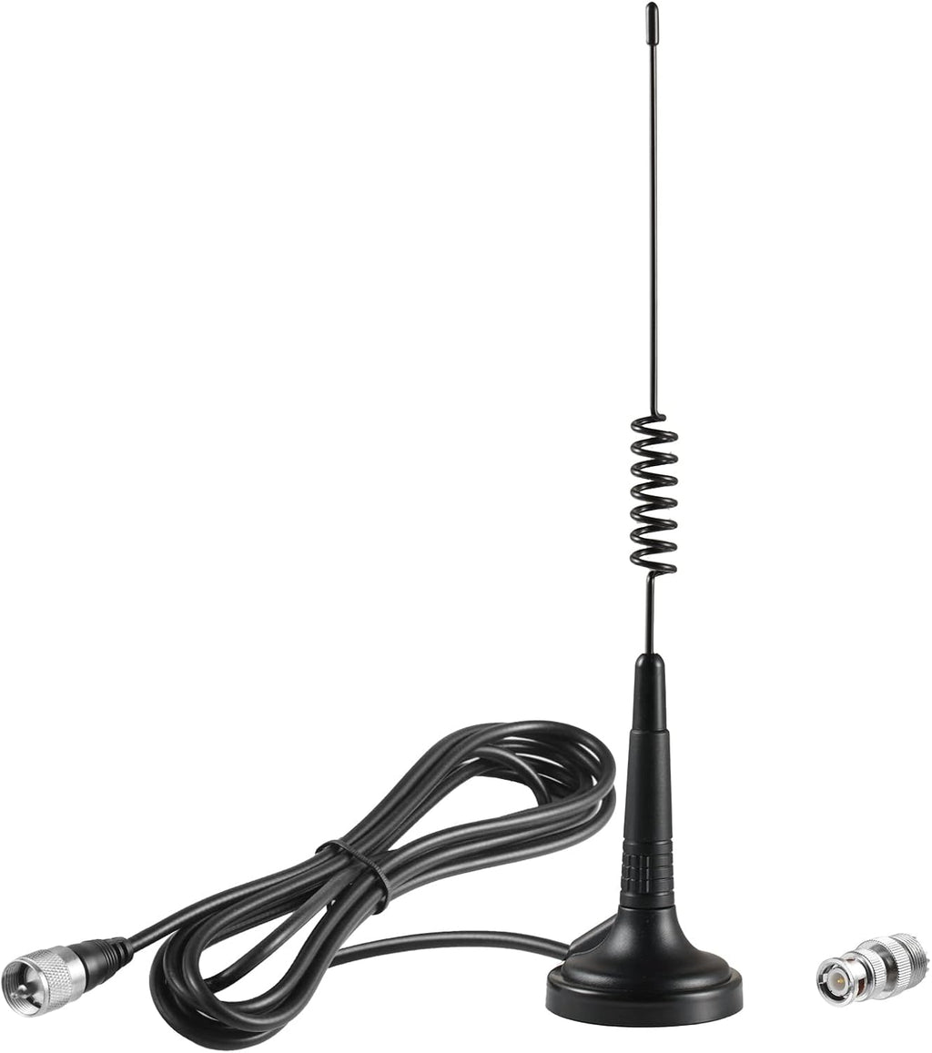 Long Range 27MHz Magnetic Base CB Radio Antenna with PL-259 BNC Male Connector for Mobile/Car Radio Cobra Midland