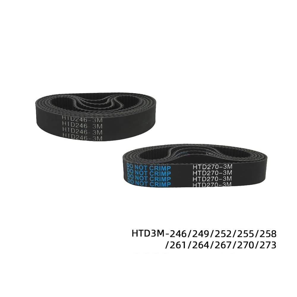 5PCS HTD 3M Timing Belt Rubbe Closed Loop Synchronous Pitch 3mm,Width 9mm,3M 255(Teeth85)