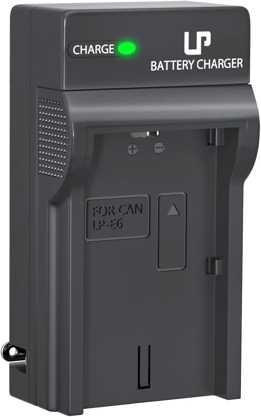 LP-E6 LP E6N Battery Charger, Charger Compatible with Canon EOS 90D, 80D, 70D, 60D, 60DA, 7D Mark II, 7D, 6D Mark II
