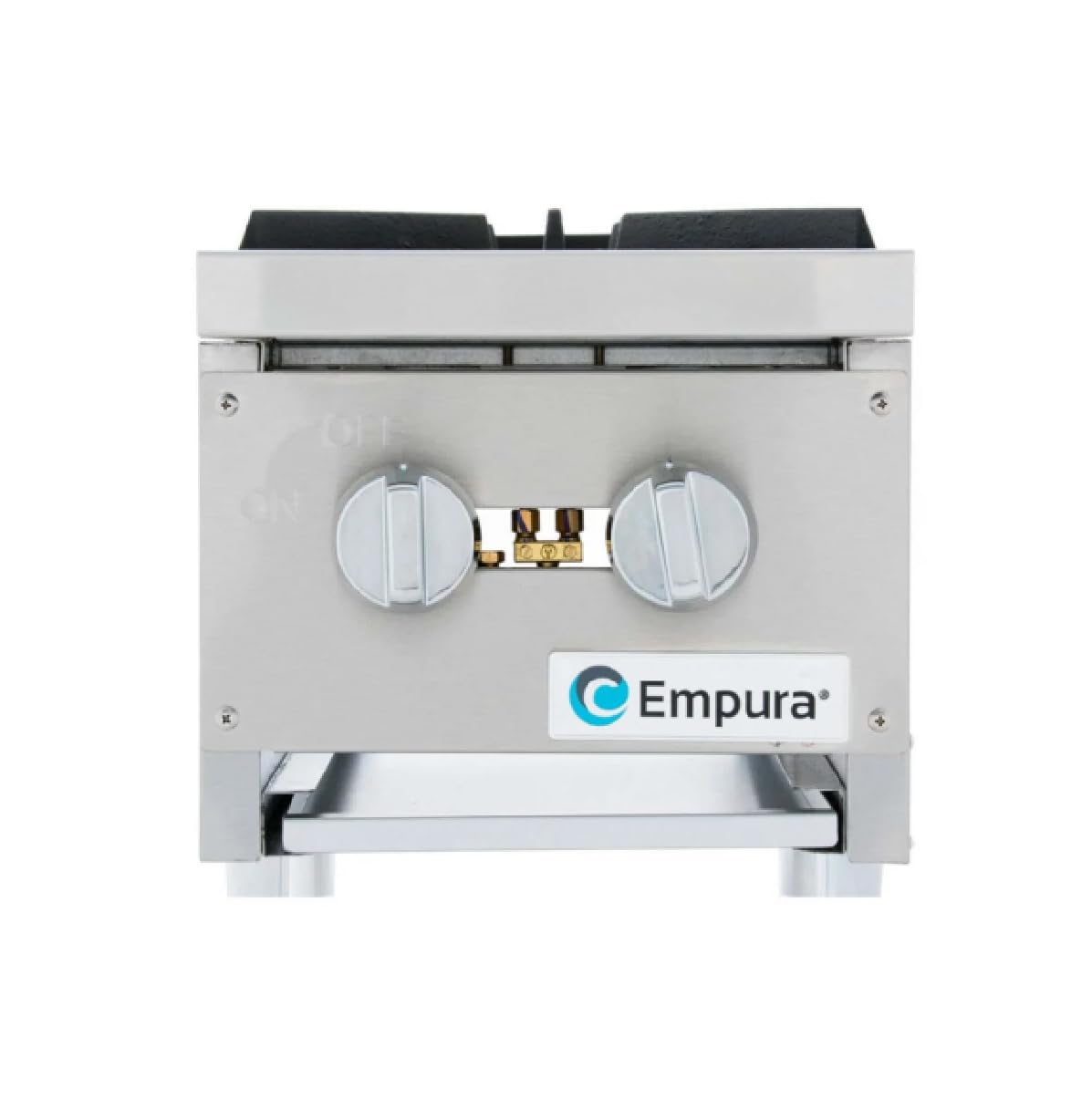 12" Heavy-Duty Gas Natural Gas Hot Plate Range | Countertop Stock Pot Stove for Commercial Kitchen Restaurant