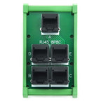 Electronics-Salon RJ45 8P8C 5 Jacks Splitter DIN Rail Mounted Interface Module.