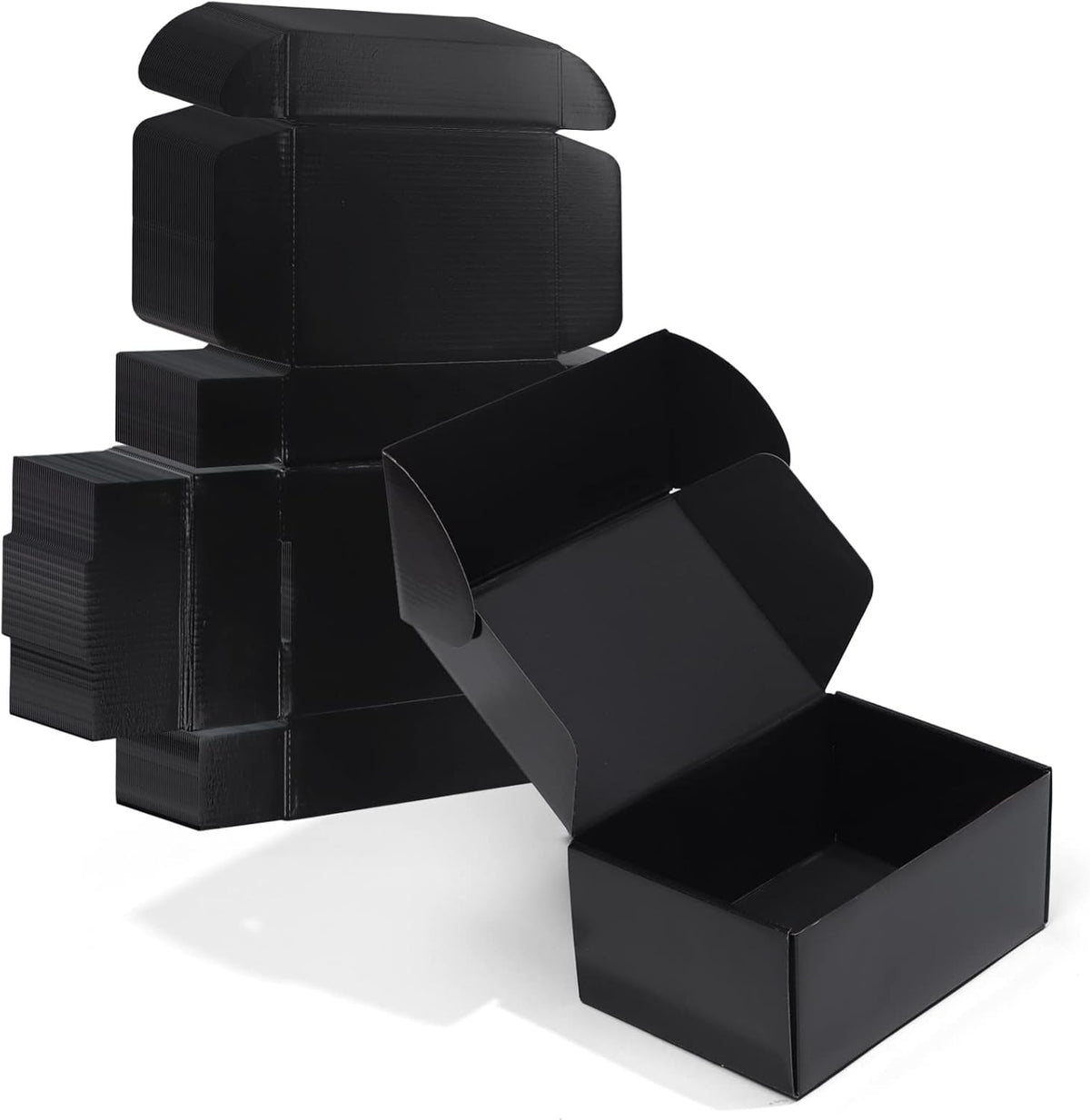 9x6x4 Black Small Shipping Boxes, 20 Packs Corrugated Cardboard Mailer Boxes for Packaging Small Business Mailing