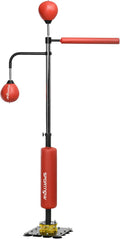 Adjustable Boxing Bag Stand with Speedway & Reflex Bar, 4'7"-6'8" Height, Punching Bag Training Equipment for Cardio