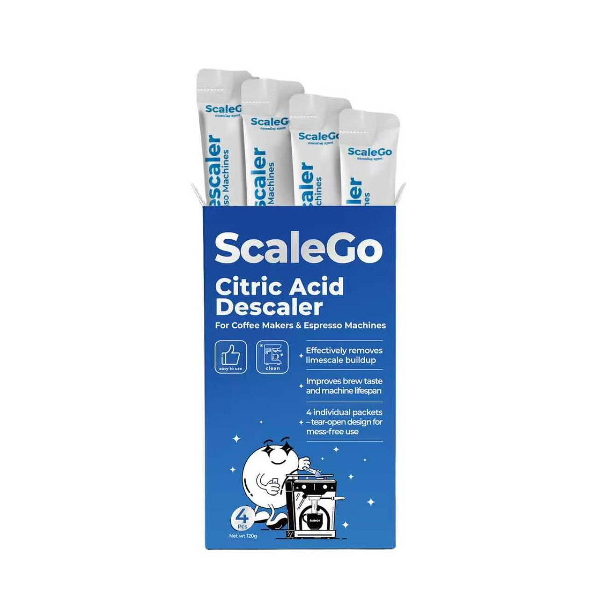4 Use Coffee Machine Cleaner & Descaler, Remove Limescale Build-up