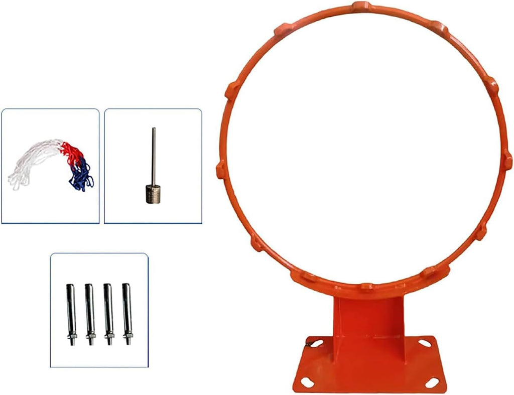 Heavy Duty Adult Standard Size 18" Basketball Hoop Goal Wall Mounted Basketball Rim Diameter 45centimeter/18inch