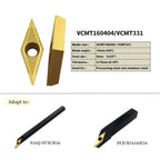 Indexable Carbide Turning Tool Insert - 5/8" Turning Holder Boring bar SVJCR1616H16 S16Q-SVXCR16 Metal Lathe Cutting with VCMT331 VCMT160404 Cutter Blade