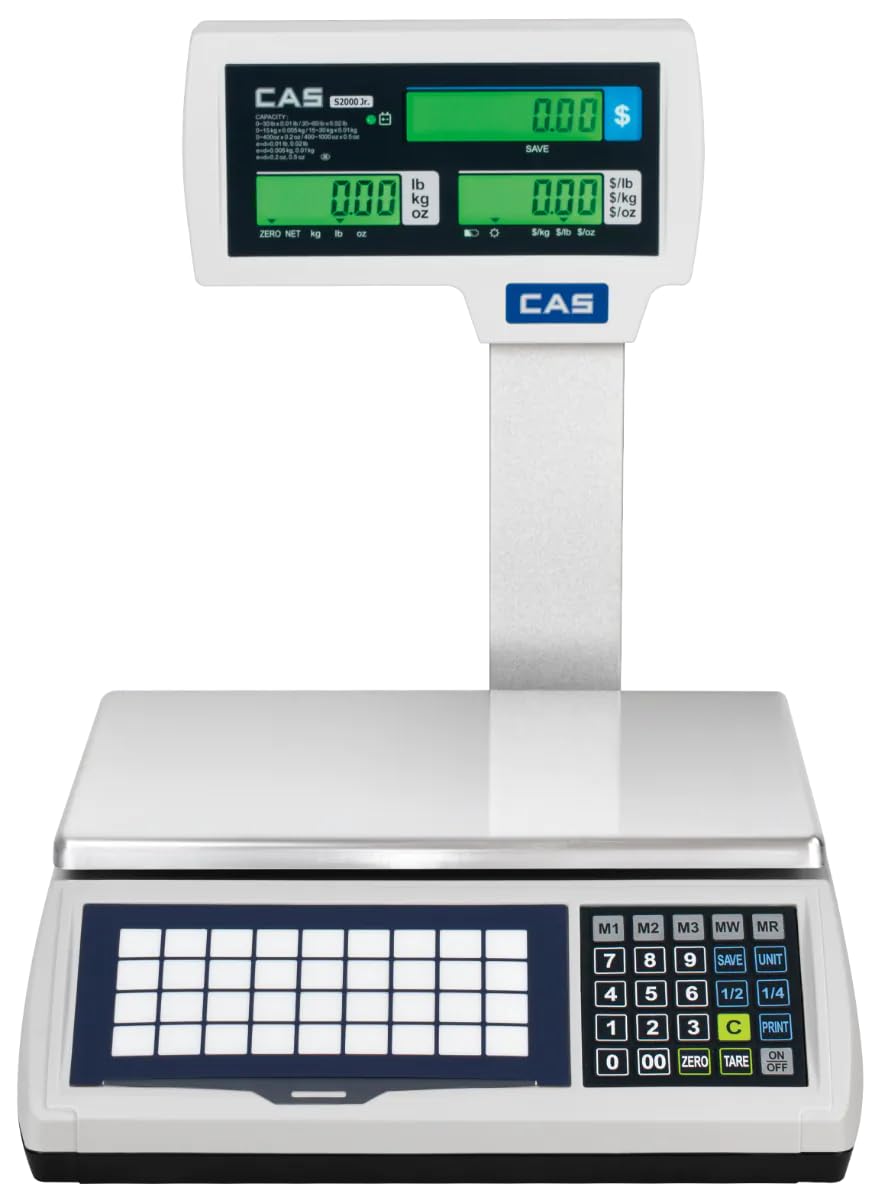 S2000 Jr Electronic Price Computing Scale - 15lb Capacity Dual Range, NTEP Certified Commercial Food Scale - Features