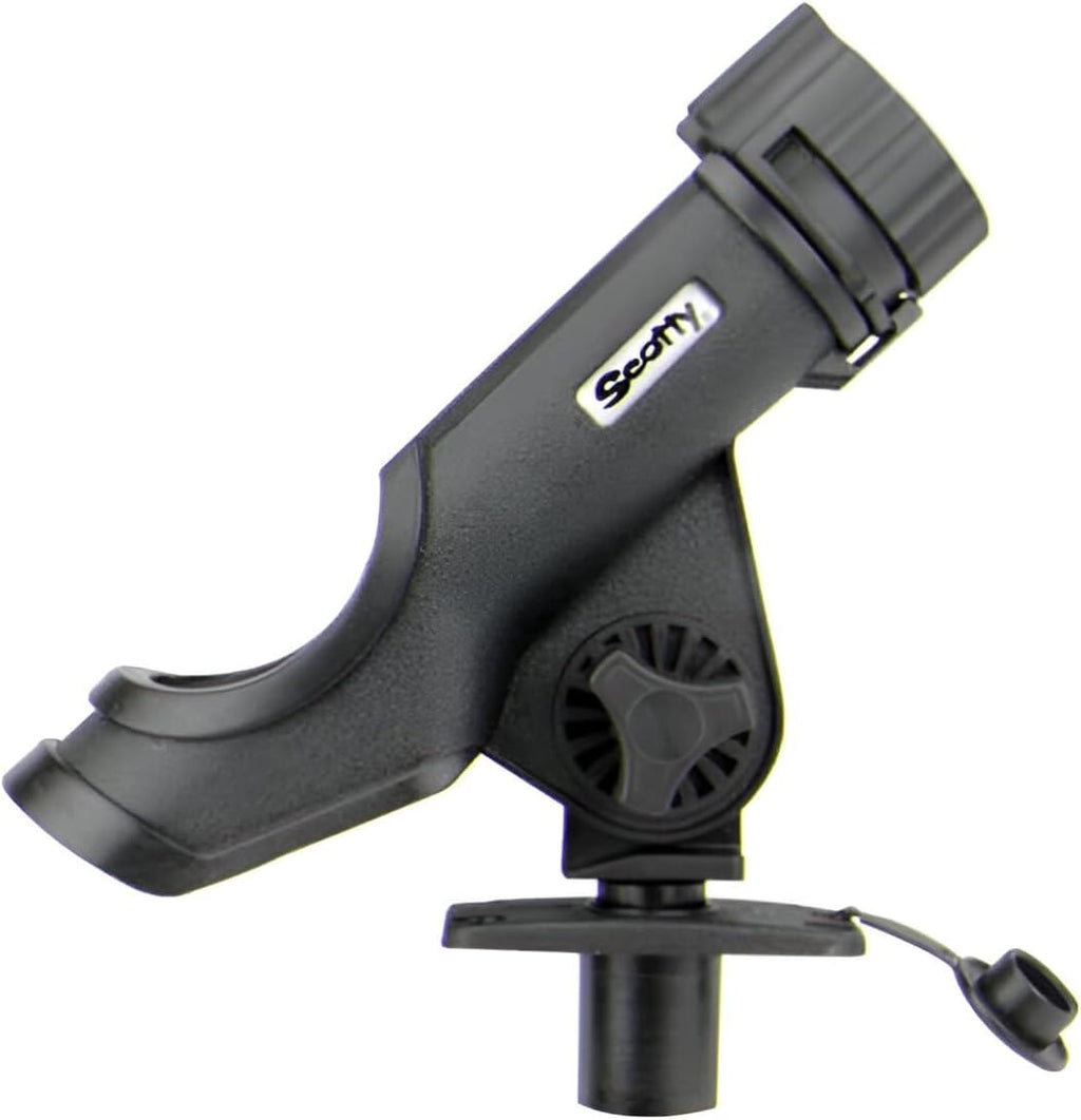 Scotty 0231-BK PowerLock Rod Holder, with 0244 Flush Deck Mounts, black