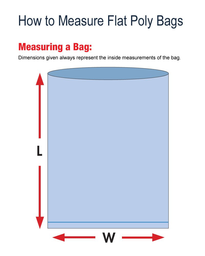 Flat Clear Poly Bags, 10" x 14", 1 Mil, 1000-Pack