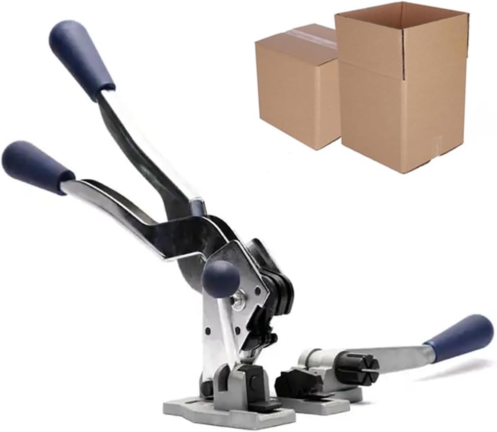 3 in 1 Strapping Packing Machine, Manual Strap Tensioner Crimper, Belts Banding Tool Packing Machine