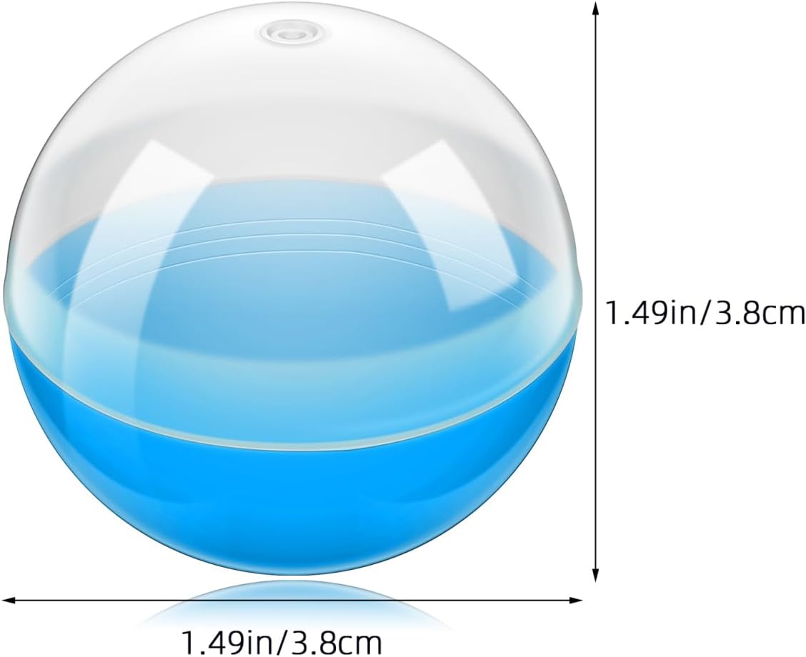 Vending Machine Capsules Balls, 1.5Inch Empty Gumball Machine Plastic Capsules Refillable Craft Balls Party Prize